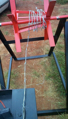 Wind the barbed wire